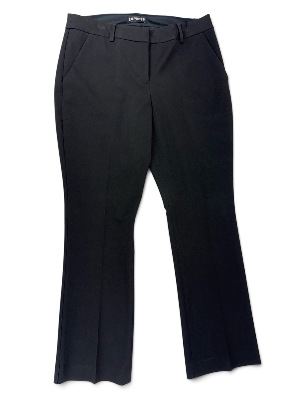 Express Columnist Barely Boot Pants 12S 12C Black Mid Rise Career Trousers